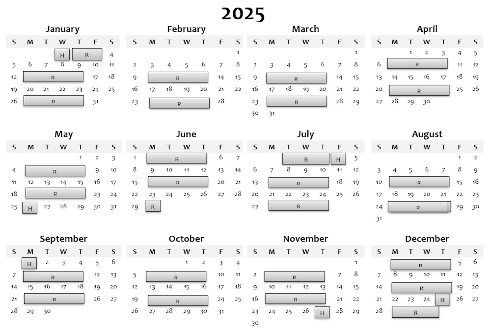 2025 Ace Garbage Green Recycling Calendar